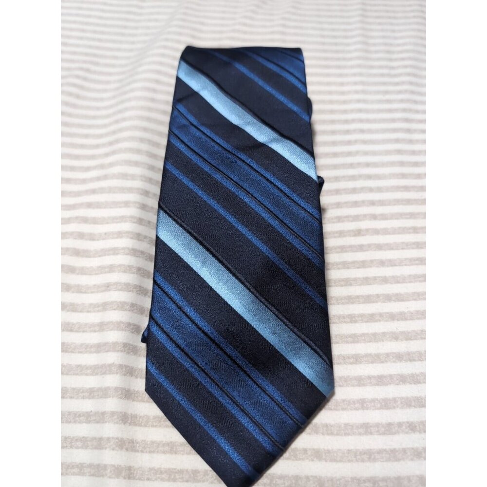 David Taylor Men's Tie Blue Polyester Necktie 3" X 59"